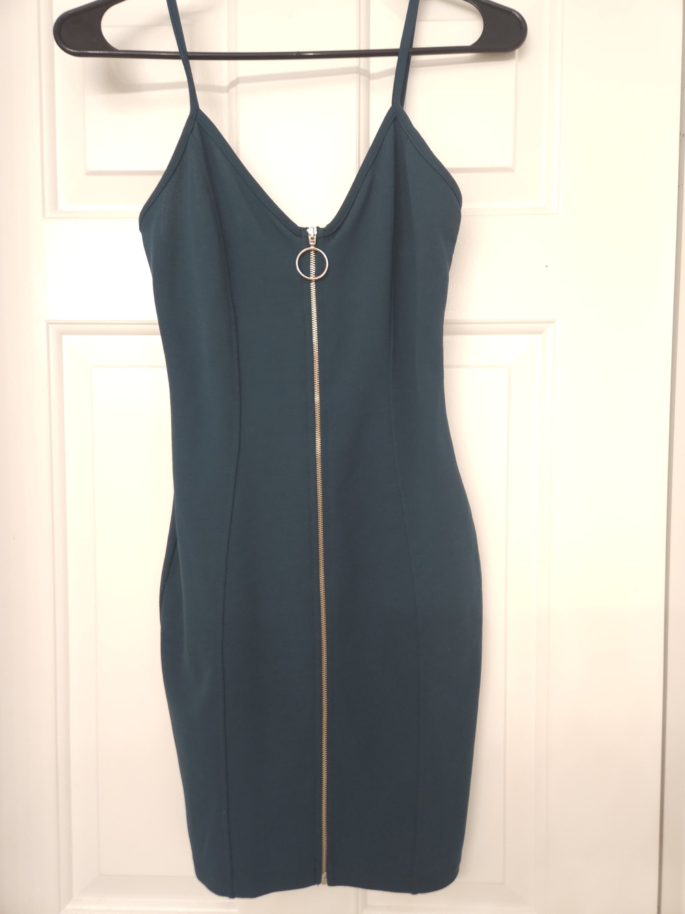 Windsor Green O-Ring Zip Me UP Bodycon Mini Dress